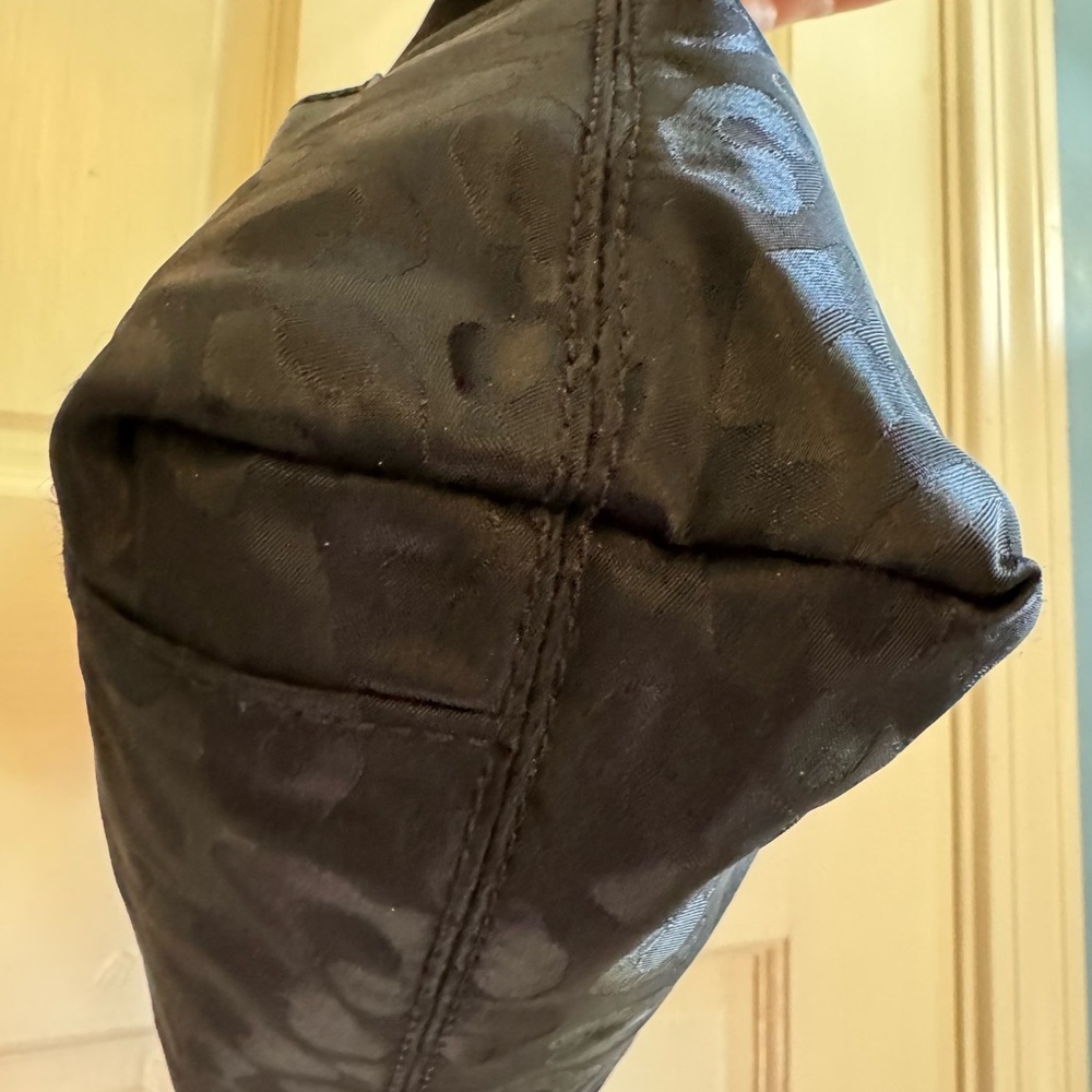 Michael Kors Morgan Leopard Nylon & Leather Medium Messenger Crossbody Bag - Picture 10 of 17